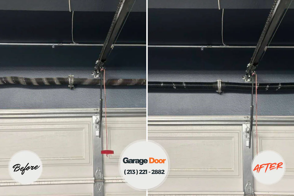 Before and after: garage door repair Morrisville, VT